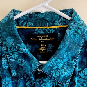 Pete Huntington handcrafted, batik dyed fabric 100% cotton 2XLT Hawaiian style